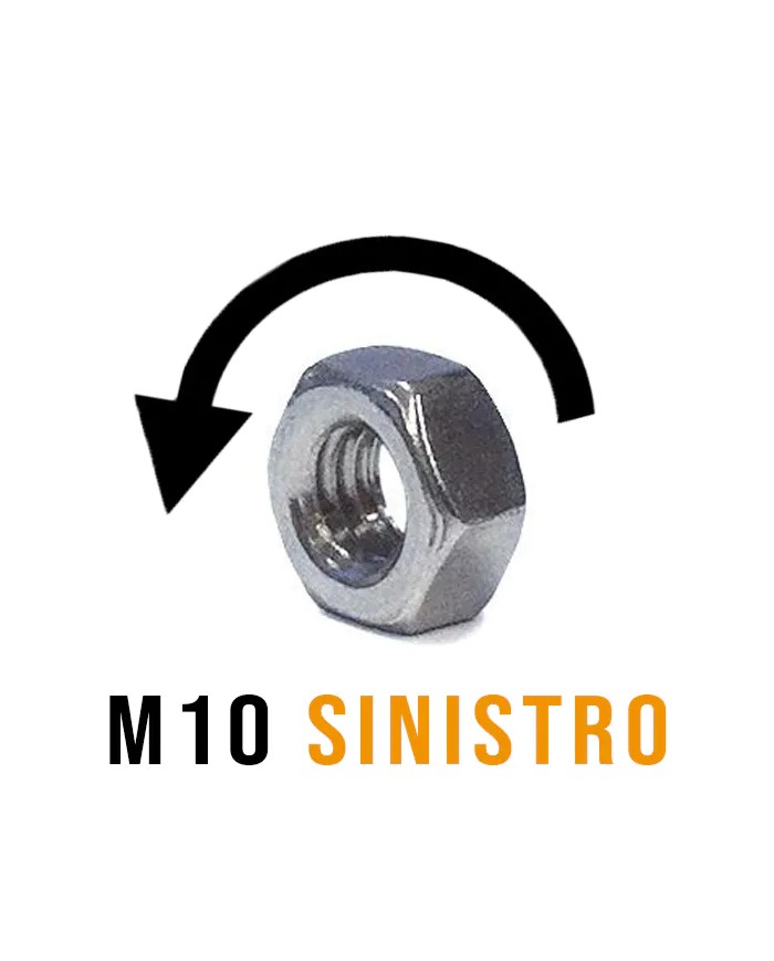 Dado Acciaio INOX M10 Sinistro | AISI 316
