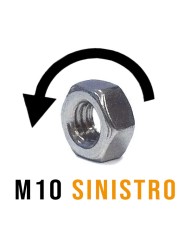 Dado Acciaio INOX M10 Sinistro | AISI 316