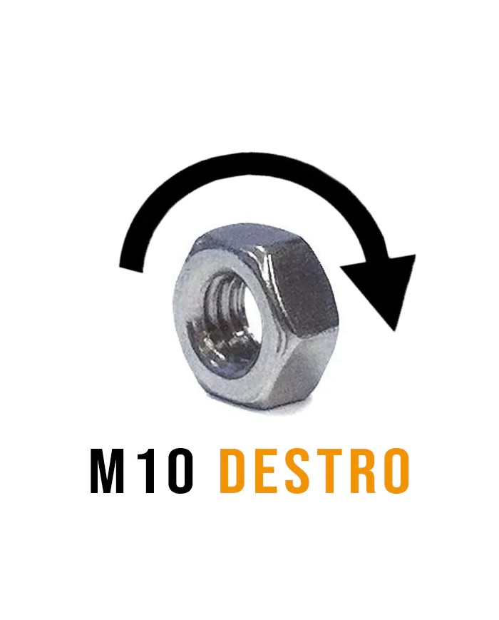 Dado Acciaio INOX M10 Destro | AISI 316